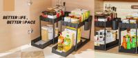 Organizador De Baño Bajo El Grifo Ecológico Con Dos Cajones Deslizantes Y Estantería Multifuncional Para Cocina Almacenamiento De Utensilios De Cocina - details 7