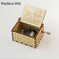 Caja de música manual de madera, con tallado retro (o talla antigua) - Regalo de cumpleaños con impresión a color - details 22