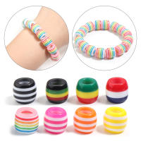 50Pcs Bolas De Resina Arcoíris 6mm Con Agujero Grande Para Hacer Joyas Braceletes Collares Cadenas Suministros De Manualidades - details 10
