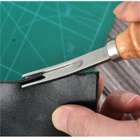 Cuchillo De Biseleado De Cuero Práctico Herramienta De Corte Para Manualidades Con Mango De Madera A4mm A6mm A8mm A10mm - details 9