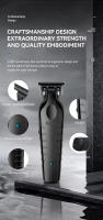 Cortadora De Pelo Eléctrica Recargable Kemei KM-2299 USB Carga Rápida Máquina De Cortar Pelo Para Barberos Negro Para Hombres Con 3-4 Piezas De Nochebaja - details 6