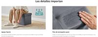 SONGMICS Puff Almacenaje, Banco de Almacenamiento de Terciopelo Plegable, Taburete Reposapiés, 38 x 38 x 38 cm, Carga de 300 kg, para Entrada, Sala de Estar, Dormitorio, Gris Pizarra/Blanco Crema/Gris Paloma/Rosa Jalea - details 1