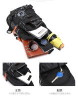 Bolsa Bandolera Para Hombre En Nylon Bolsa De Hombro Cruzada Pequeña Rucksack De Viaje Estilo Casual Con Bolsillos Internos Y Exterior - details 10