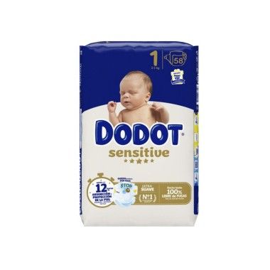 Pañales Dodot Sensitive Talla 1. 58 und.