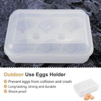 6 girds contenedor de huevos, caja de almacenamiento de huevos de plástico a prueba de golpes protección para camping picnic viaje cocina al aire libre - details 2