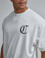 Camiseta De Algodón Grande Para Hombre Deportiva De Verano Camiseta De Fitness Con Estampado Letter O-Neck Manga Corta Para Gimnasio Y Ejercicio - details 6