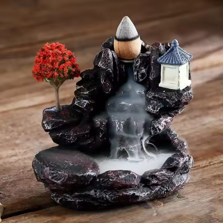 Incienso De Montaña Río Cascada Aroma Para Hogar Decoración De Escritorio Estilo Zen Censer Soporte De Humo Retrocedente - 1