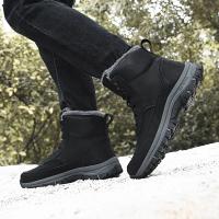 Botas De Nieve Para Hombres Invierno Impermeables Cuero Suela De Goma Talla 39-48 Zapatos De Trabajo Caminantes Cálidos - details 11