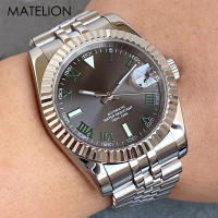 Reloj Clásico Para Hombre Con Dial Romano NH35A Movimiento Automático Acero Inoxidable Correa De Jubilado Slide Clasp 36/39mm Resistente Al Agua - details 0