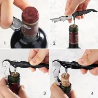 Apretador De Botellas De Vino Y Cerveza Multi-Funcional De Acero Inoxidable Premium Abrazadera De Tapa De Vino Y Cerveza Remover De Botellas De Barra - details 2