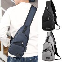Bolso De Hombro Para Hombre Con Puerto USB Bolsa Transversal Deportiva Monedero Estilo Casual Tamaño 16x8x33cm - details 0