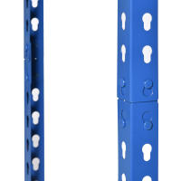 HOMCOM Estantería Metálica de Almacenaje 80x40x182 cm con 5 Niveles Ajustables en Altura Carga Máxima por Estante 300 kg para Almacén Garaje Taller Azul y Naranja - details 5