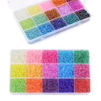 Kit De Cuentas De Vidrio Transparente 11/0 Variedad De Tamaños 2 3 4mm 15 Colores Para La Creación De Joyas DIY Pulseras - details 3