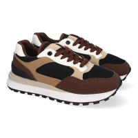 Davinia Shoes Zapatillas Planas Deportivas de Mujer Casual, Puntera Redonda y Cierre de Cordoneras, Ideales para el Dia a Dia. Shoes&Blues.es TT-56-Negro - details 0