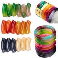 Tubo De Bambú De Acrílico Color Crema 15 Piezas 11mm Resina Perla Gorda Para DIY Pulseras Collares Joyería Accesorios - details 1