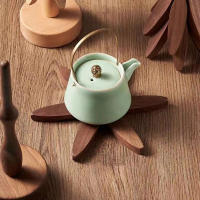 Juego De 4/1 Trivets De Madera Para Platos Calientes Almohadilla De Aislamiento En Forma De Árbol Para Tetera Y Ollas Calientes Moderno Sin Químicos Peligrosos - details 3