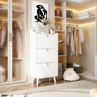 Mueble Zapatero con 3 compartimentos abatibles, Independiente, Organizador de Zapatos abatibles, Zona de entrada, Zapatero Estrecho con compartimento superior, 63*30*134cm, Blanco - details 1
