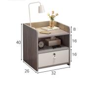 Mesita de noche moderna de madera con 1 o 2 o 3 cajones, ,MESILLA mesita de noche para dormitorio, mesita de noche pequeña para café, mesa de té lateral, gabinete de almacenamiento de - details 7