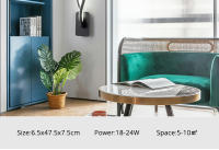 Lámpara De Pared Minimalista Moderna Para Sala De Estar Y Dormitorio Luz LED Interior Blanca Negra Decoración De Pasillo Iluminación AC90V-260V - details 7