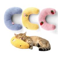 Almohada U Para Gatos Y Perros Pequeños Protector De Cuello Estilo Moda Almohada De Cabeza Para Gatos Juguete Calmante Para Mascotas Suave Y Cómoda - details 0