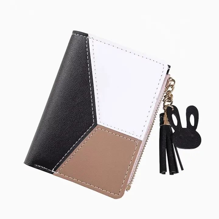 Billetera with Cremallera para Mujer, Monedero Pequeño with Patrón Metálico, Billetera de Cuero para Mujer with Monedero, Billeteras Bifold Multifunction para Mujer, Billetera with Tarjetero para Niños-Black Friday-gift de Navidad - 1