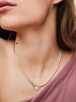 Pandora - Collar de Cadena de serpiente con Cierres de corazón - Plata de Ley - details 1