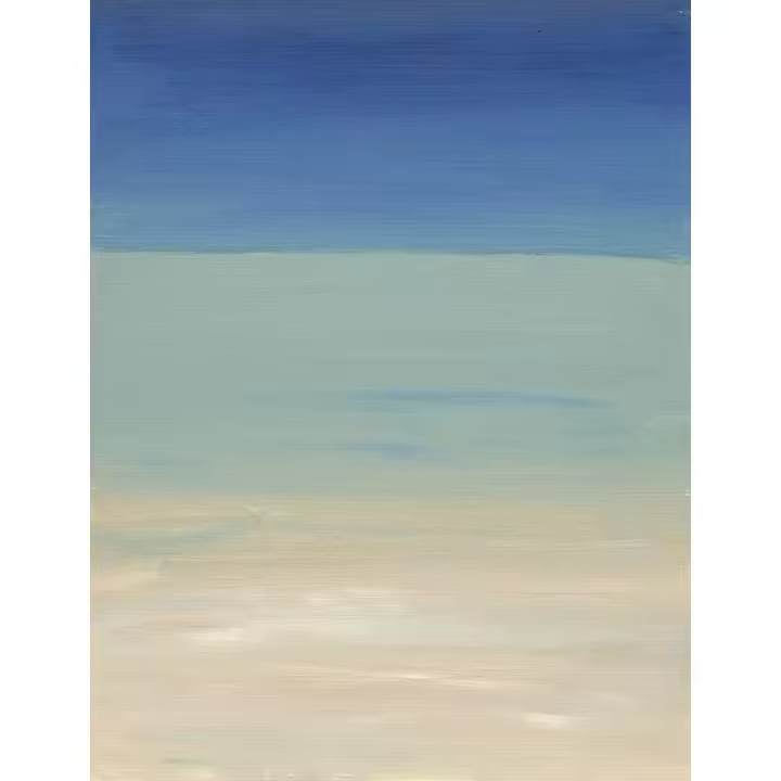 Cuadro decorativo abstracto vertical grande  “Verde Marino”  85x120 95x130 105x150 Oleo en Lienzo alta calidad marina verdes arena y azul  Minimalismo agua arte playa Ref ANA DURAN 419 - 1