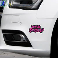 Pegatina De Coche Divertida En Inglés "Why So Serious" Para Ventanas De Auto Motocicleta Tanque De Combustible Cuerpo De Scooter Y Casco De Carreras Vinilo Decales - details 1