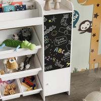 Estantería infantil multifuncional con almacenaje abierto, cajones extraíbles y diseño educativo con pizarra lateral - details 3