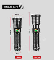 Linterna Recargable De Doble Fuente De Luz Nueva 500W LED Amarilla Potente Torcha 110000LM Alta Potencia Con Luz LED Y Recargable - details 17