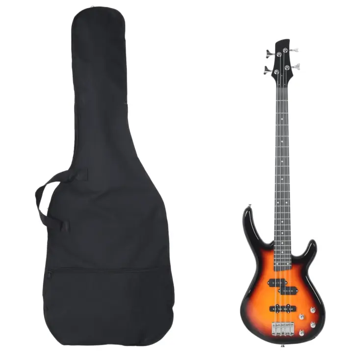 vidaXL Bajo Eléctrico para Principiantes con Funda Guitarra 4/4 46" Color Azul y negro,  Negro,  Marrón y negro y mas - 1