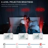 Reloj De Alarma Digital Proyectable Recargable LED USB Para Oficina Y Dormitorio Estilo Moderno Con Calendario Para Mesita De Noche - details 1