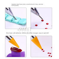 1pcs Herramienta De Dote De Joyería Plástico Doble Cabeza Pincel Para Colocar Y Retirar Diamantes De Moda Uso Dual - details 2