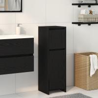 Armario de baño vidaXL Negro Roble 30x30x95 cm Madera - details 0