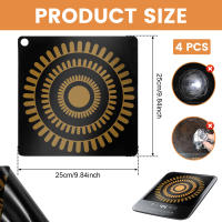 2/4Pcs Tapete De Cocina De Silicona Resistente Al Calor Cubierta Protectora Para Placa De Inducción Matriz Termocromica Protector De Estufa Moderna Ecológica - details 3