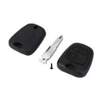 Banner - Carcasa mando llave de coche 2 botones compatible con Peugeot negro