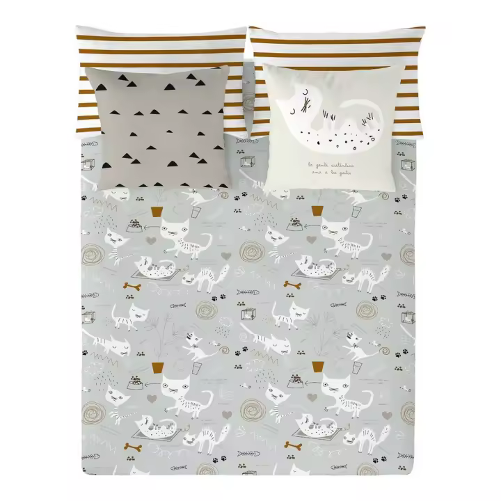 Funda Nórdica Panzup Cats Cama de 180/190 (260 x 220 cm) - 1