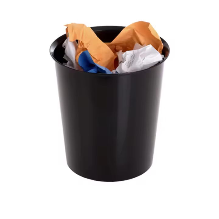 PAPELERA 18 LITROS RECICLABLE 290 X 310MM NEGRA ARCHIVO 2000 2001 NE - 1