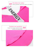 Top De Gimnasio Para Mujer En Color Negro Sin Mangas Yoga Fitness Running Deporte Con Letras Espalda Descubierta Camiseta Transpirable Y De Secado Rápido - details 10