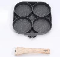 Sartén Para Huevos Y Panecillos Antideslizante De 4 Agujeros Cocina Inducción Sartén De Huevo Y Steaks Resistentes Al Calor Para Desayuno - details 7