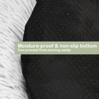 BPS Cama para Perro Gato Suave Manta Colchoneta Antiestres Redonda Diametro 75cm con Felpa Suave de Pelo Lavable Tamaños Grande/ Super Grande - details 2
