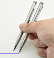 Mini Bolígrafo De Punta Fija Metálico 0.7mm Tinta Negra Recargable Retractil Para Firmar Oficina Escuela Suministros De Papelería - details 4