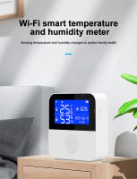 Sensor De Temperatura Y Humedad WiFi Tuya Con Probing Externo Pantalla LCD Monitoreo Remoto APP Termómetro Higrómetro Para Interior Recargable USB - details 0