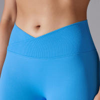Leggings De Yoga Para Mujer Cintura Alta Levantamiento De Caderas Gimnasio Sin Costuras Pantalones De Deporte Fitness Running - details 3