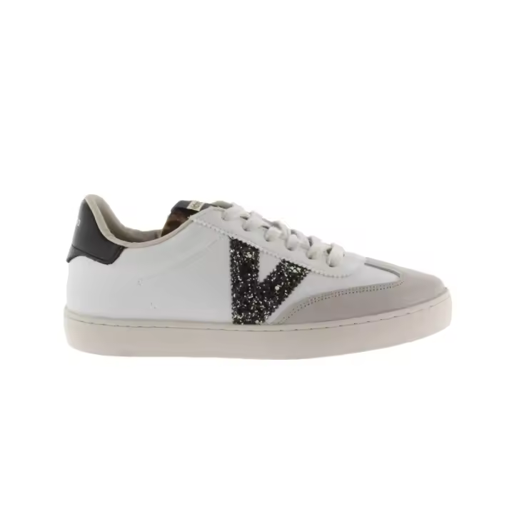 Victoria Berlín Ciclista Zapatillas de efecto piel bombeada con logotipo de glitter y puntera de serraje 1126198 - 1