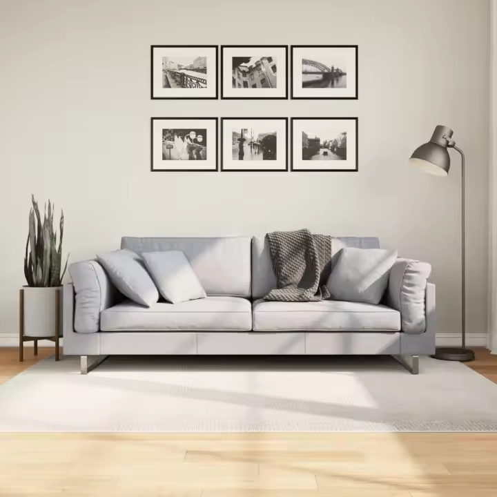 vidaXL Alfombra de pelo corto look escandinavo IZA crema 140x200 cm - 1