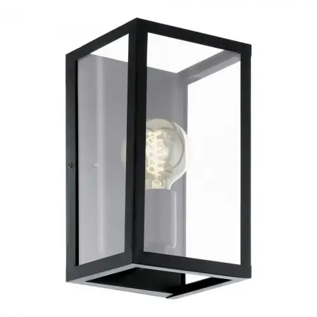 Aplique de Pared Vintage Eglo Charterhouse Negro 1 Bombilla E27 - 1
