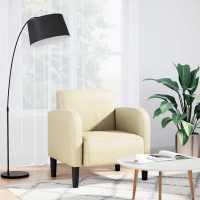 vidaXL Sillón con reposabrazos 54 cm cuero sintética en color Capuchino/Gris/Negro y más - details 3