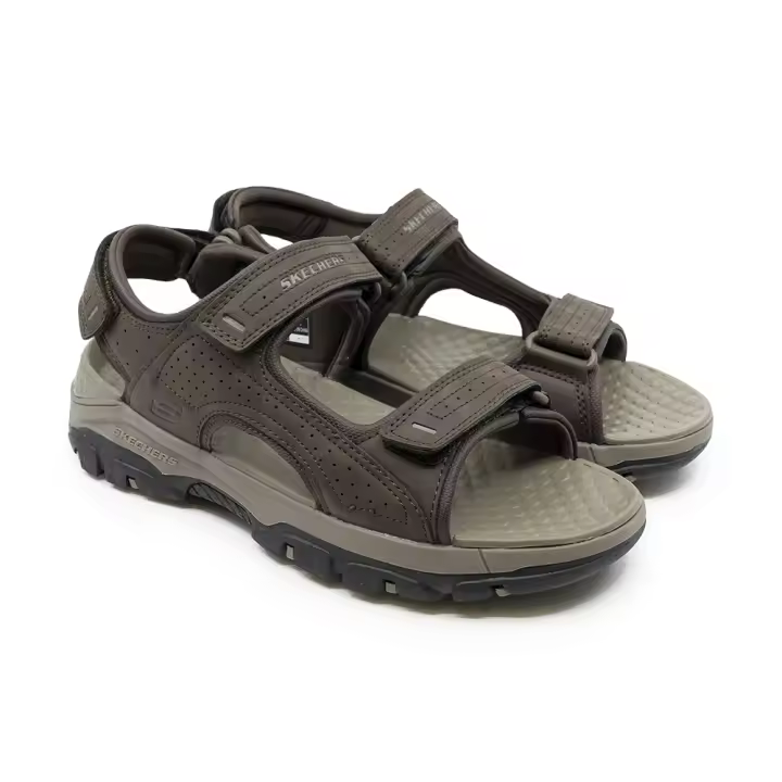 Skechers - Sandalia Hombre 204105 Tresmen Garo Marrón Cierre Velcros - 1