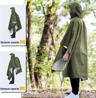 Poncho de lluvia impermeable con mangas y bolsillo, ligero y reutilizable, chaqueta impermeable con capucha para actividades al aire libre, Talla única - details 2